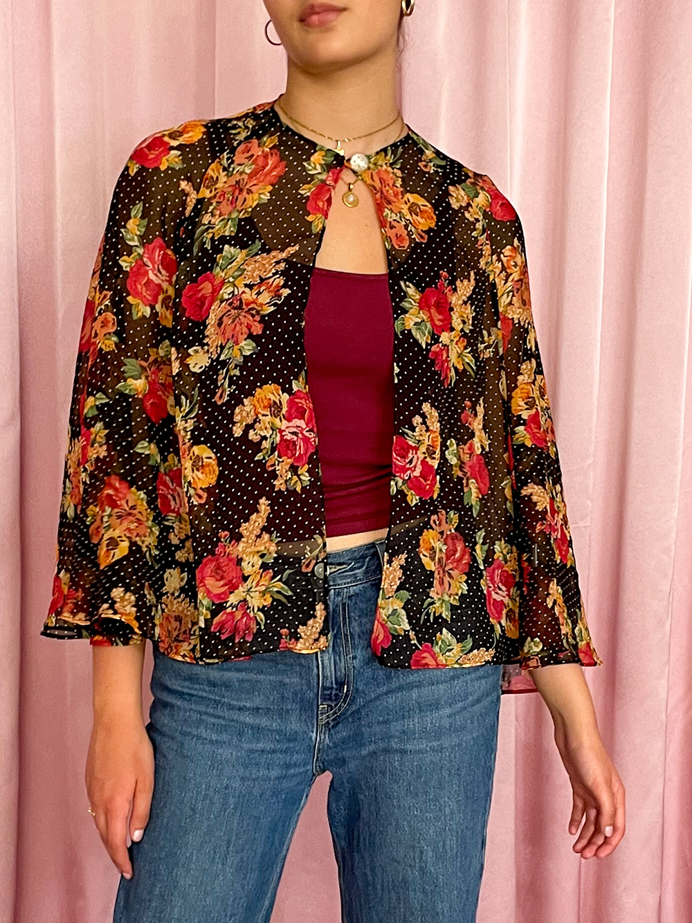 Coco Capelet | pindot floral