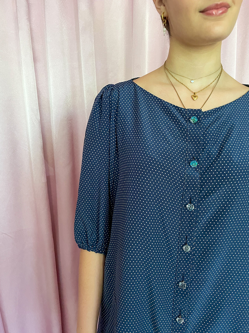 Fifi | navy pin dot