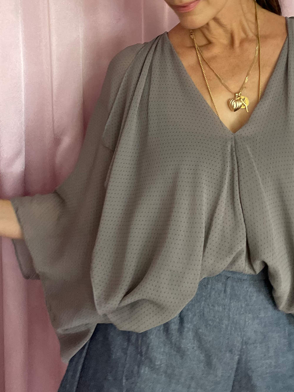 Monty Mid | slate pindot