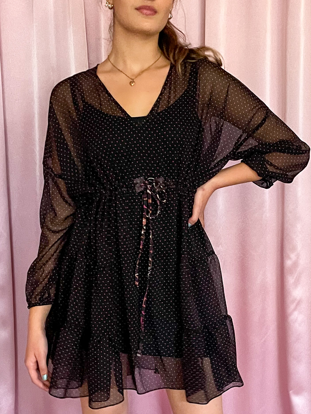 Trish | pink pin dot